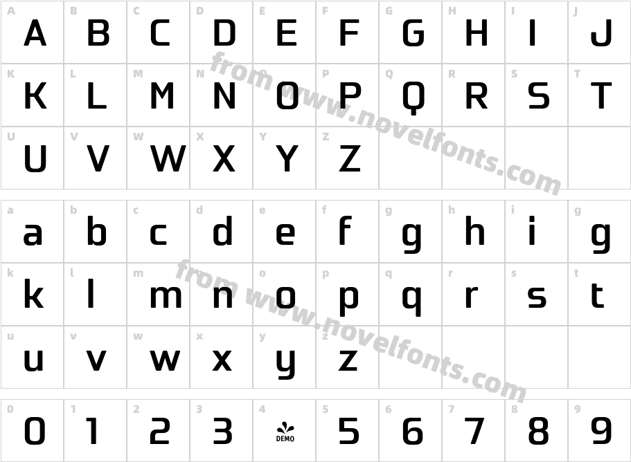 FSP DEMO Oxima Bold RegularCharacter Map