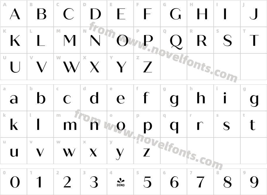 FSP DEMO Quiche Sans Medium RegularCharacter Map