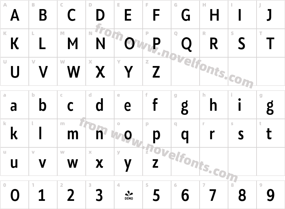 FSP DEMO Roanne Cond Medium RegularCharacter Map