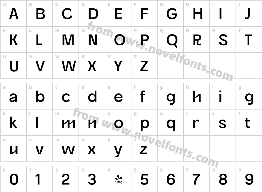 FSP DEMO Romena Semibold RegularCharacter Map