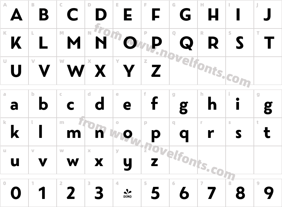 FSP DEMO Rosina Ultra Bold RegularCharacter Map