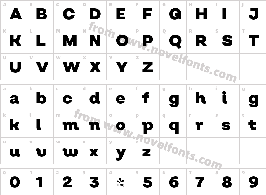 FSP DEMO Salvatore Roman Black RegularCharacter Map