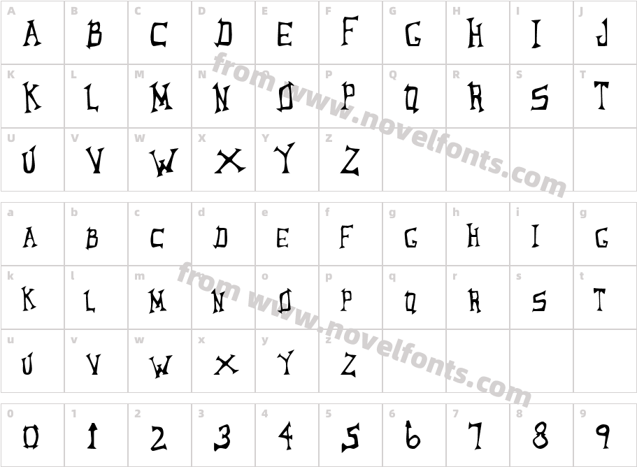 Lounger  OddtypeCharacter Map