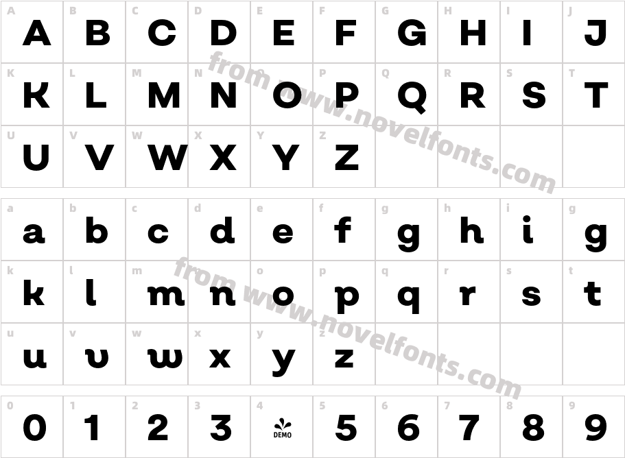 FSP DEMO Salvatore Roman Extra Bold RegularCharacter Map