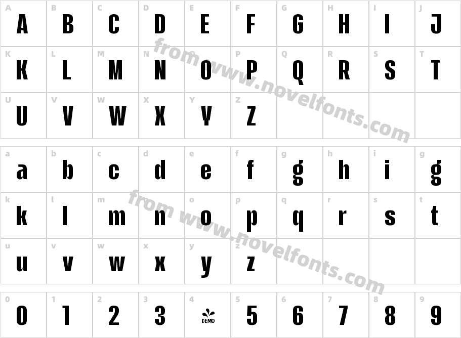 FSP DEMO Sidro Bold RegularCharacter Map