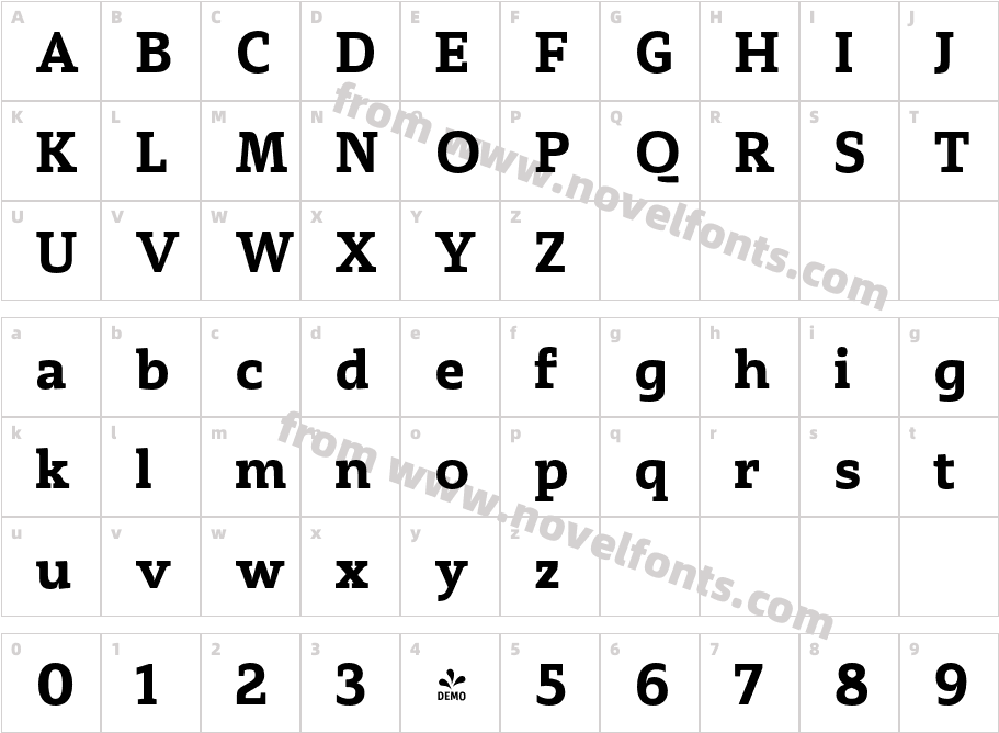 FSP DEMO Stropha Bold RegularCharacter Map