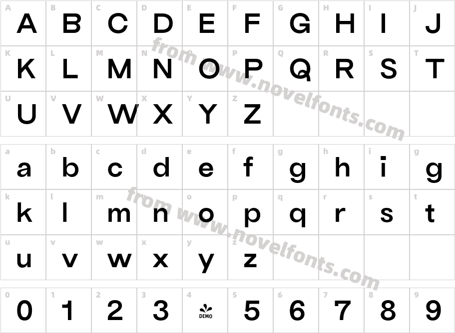FSP DEMO TG Reglic Semibold RegularCharacter Map
