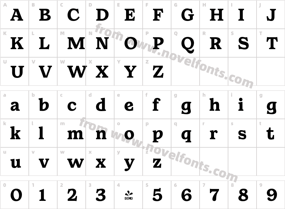 FSP DEMO Walden Bold RegularCharacter Map