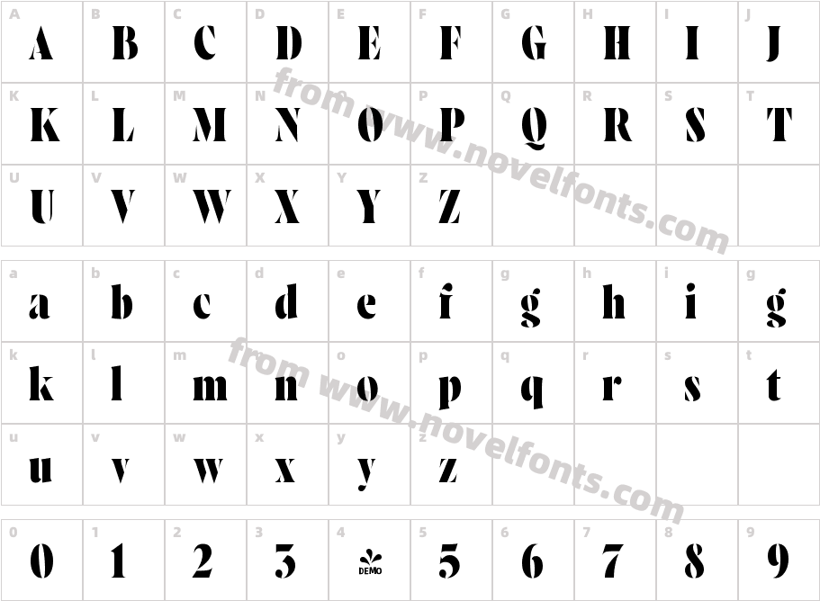 FSP DEMO Wayfinder StencilCF Extra Bold RegularCharacter Map