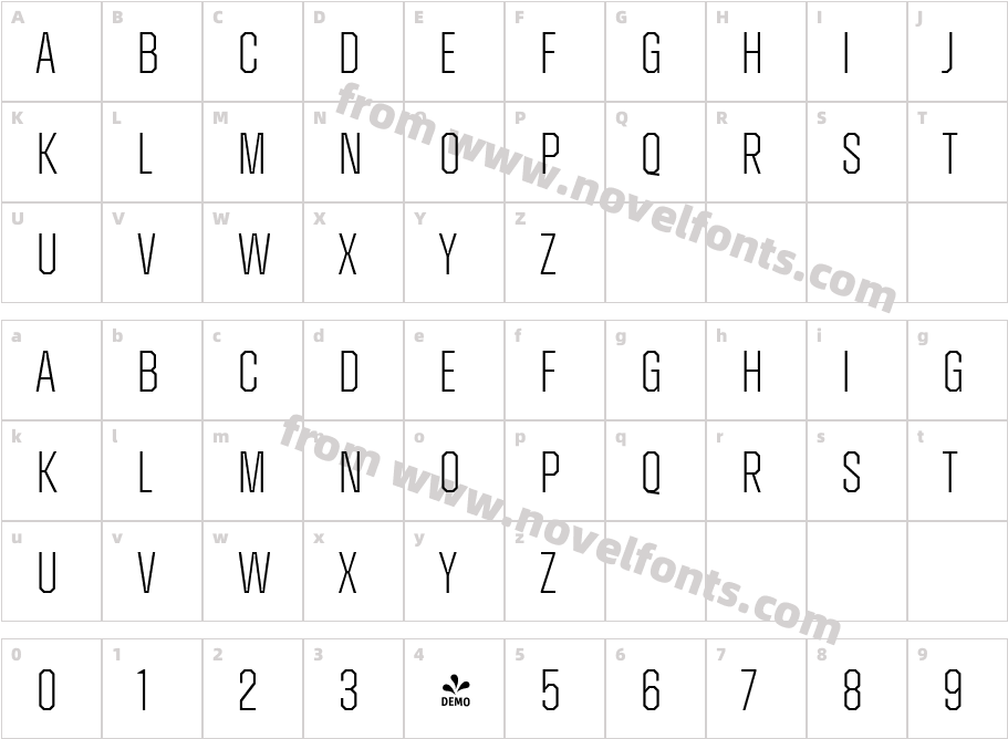 FSP DEMO Zuume Edge Extra Light RegularCharacter Map