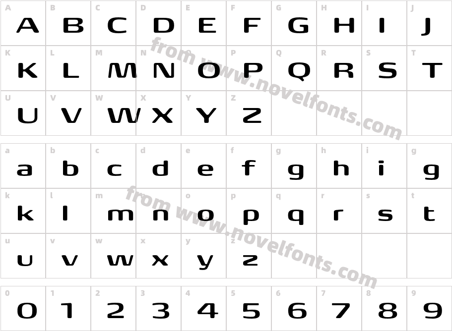 FP Head Pro BoldCharacter Map
