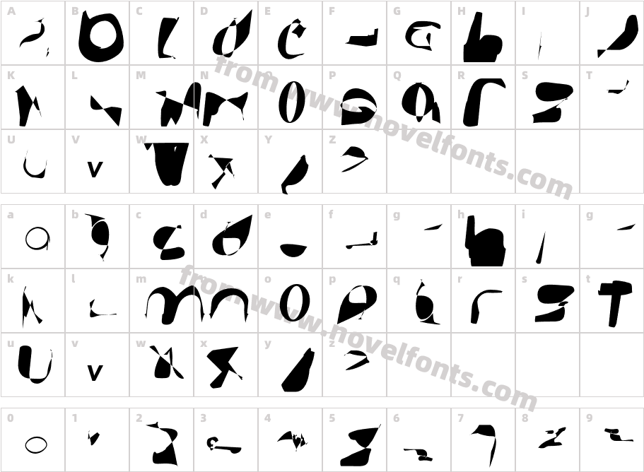 AnarchicType SlantedCharacter Map