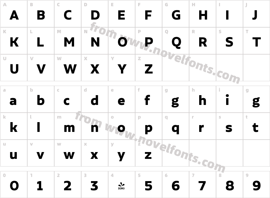 FSP DEMO Aalto Sans Pro Bold RegularCharacter Map