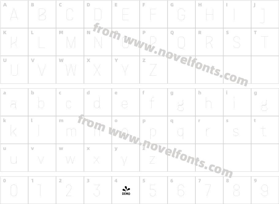 FSP DEMO Aconit Filament RegularCharacter Map