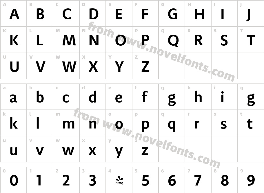 FSP DEMO Adagio_ Sans Semibold RegularCharacter Map