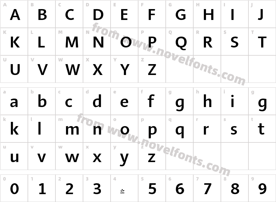 FSP DEMO Ador BoldCharacter Map