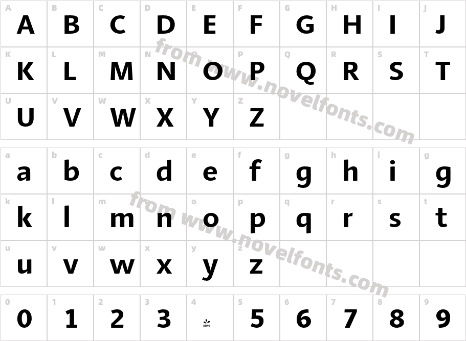FSP DEMO Ador Extra Bold RegularCharacter Map
