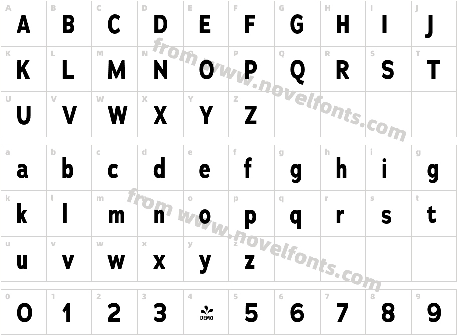 FSP DEMO Adrianna Condensed BoldCharacter Map