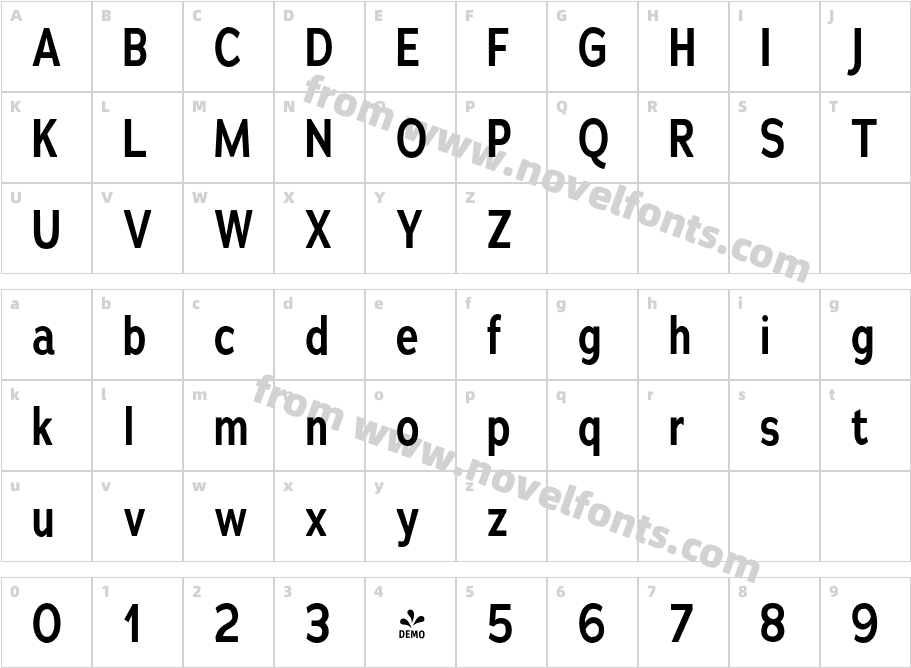 FSP DEMO Adrianna Condensed Lt BoldCharacter Map