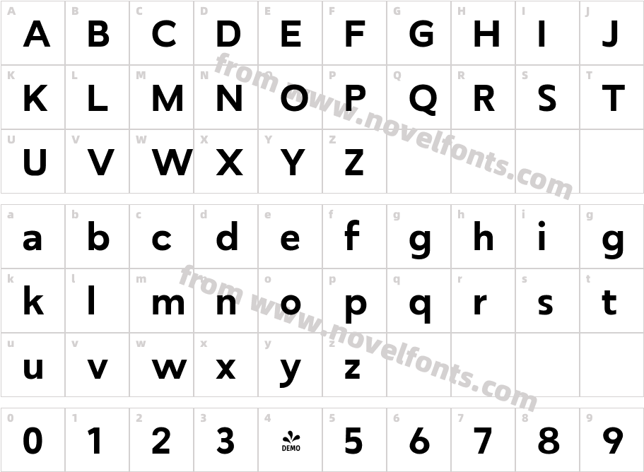 FSP DEMO Anasera BoldCharacter Map