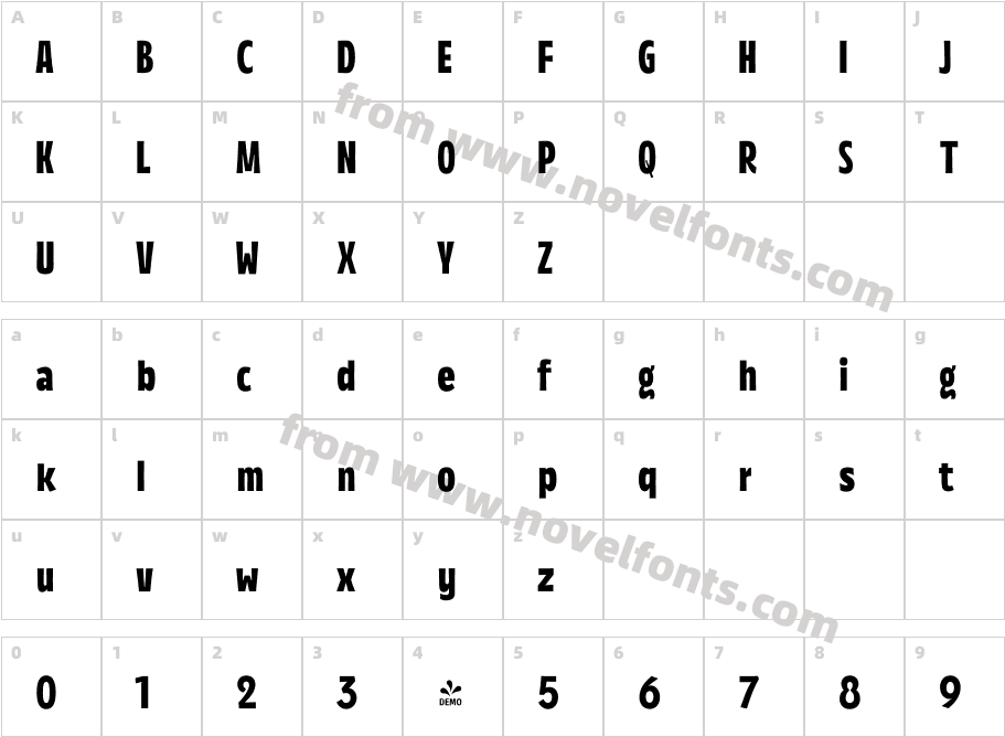 FSP DEMO Annuario Condensed Black RegularCharacter Map