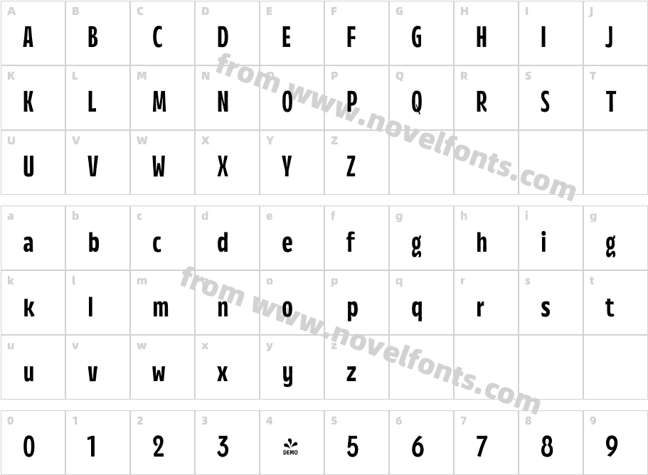 FSP DEMO Annuario Condesed BoldCharacter Map