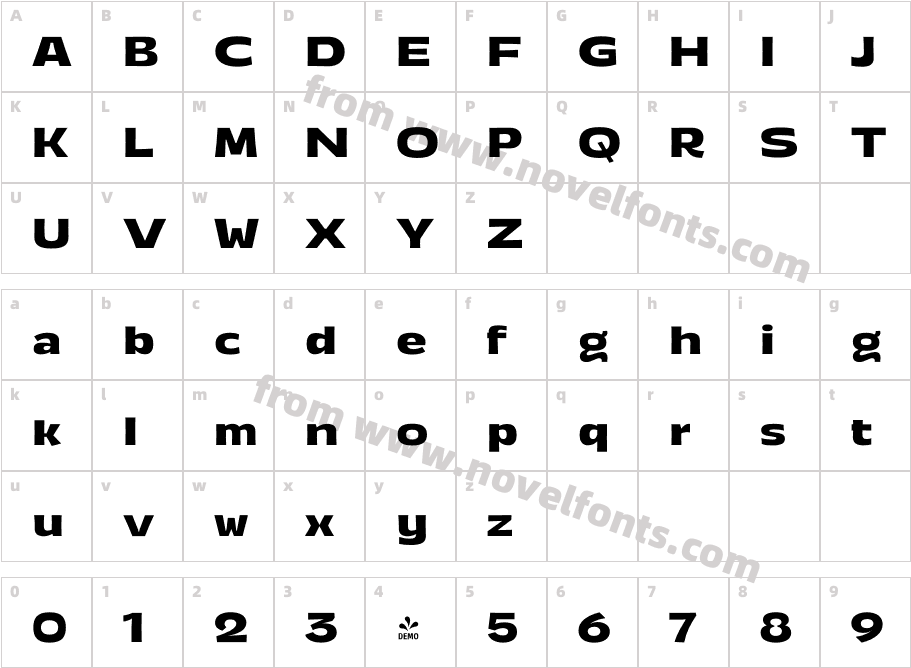 FSP DEMO Annuario Expanded BoldCharacter Map