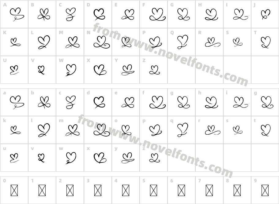 LovedoRegularCharacter Map