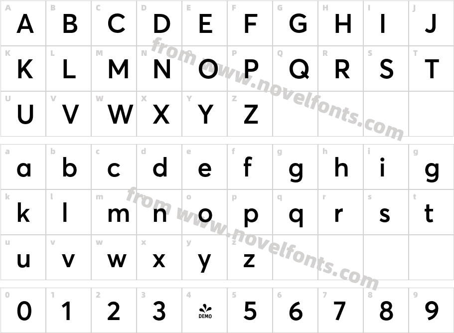 FSP DEMO Averta Semibold RegularCharacter Map