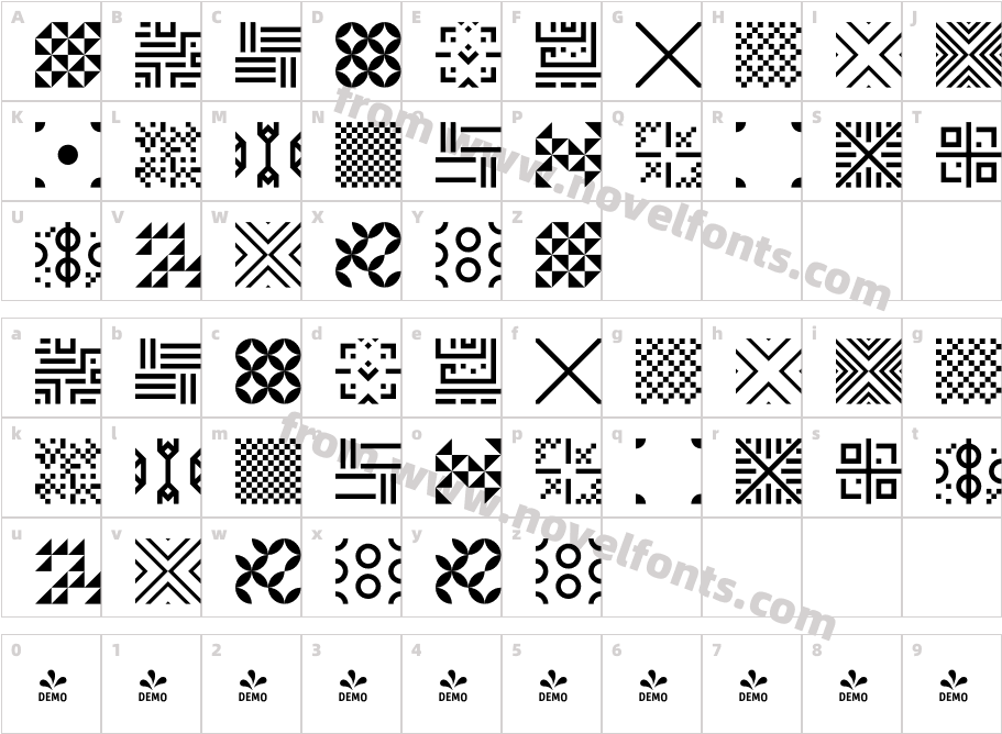 FSP DEMO Brand Type Minimal Patterns RegularCharacter Map