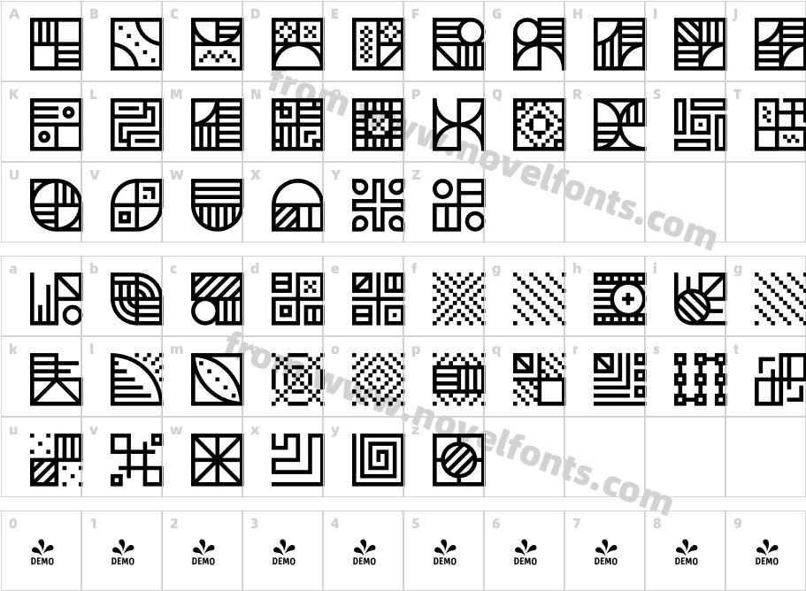 FSP DEMO Brand Type Pattern Tyles RegularCharacter Map