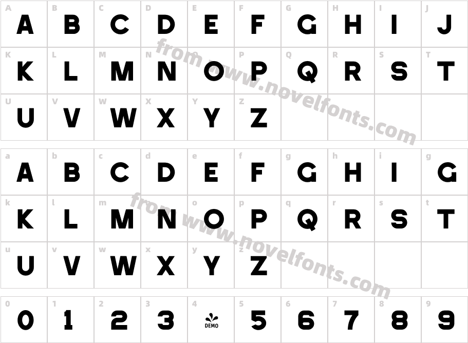FSP DEMO Brand Type RegularCharacter Map