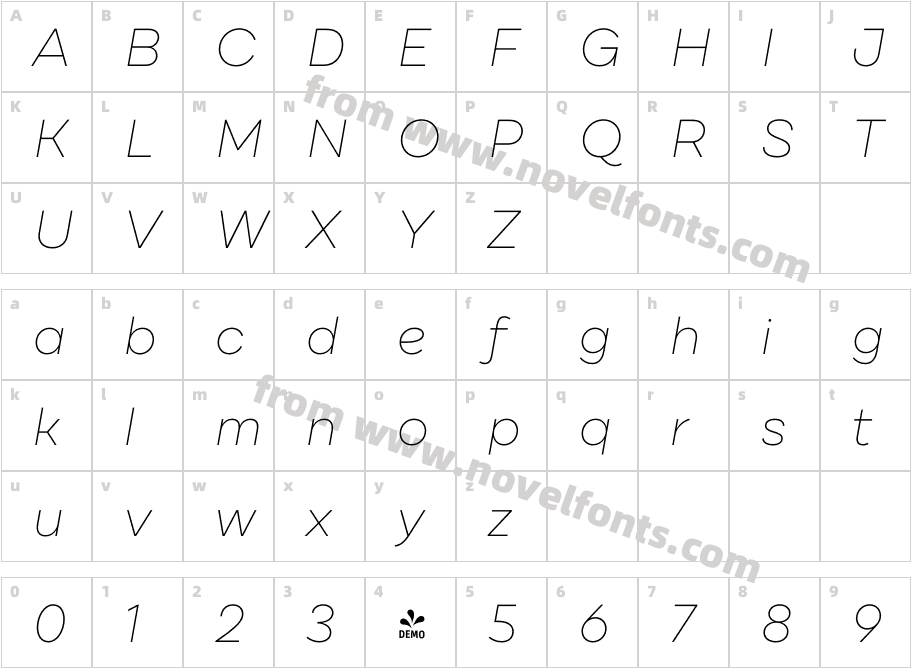 FSP DEMO Draft A Thin Ita RegularCharacter Map