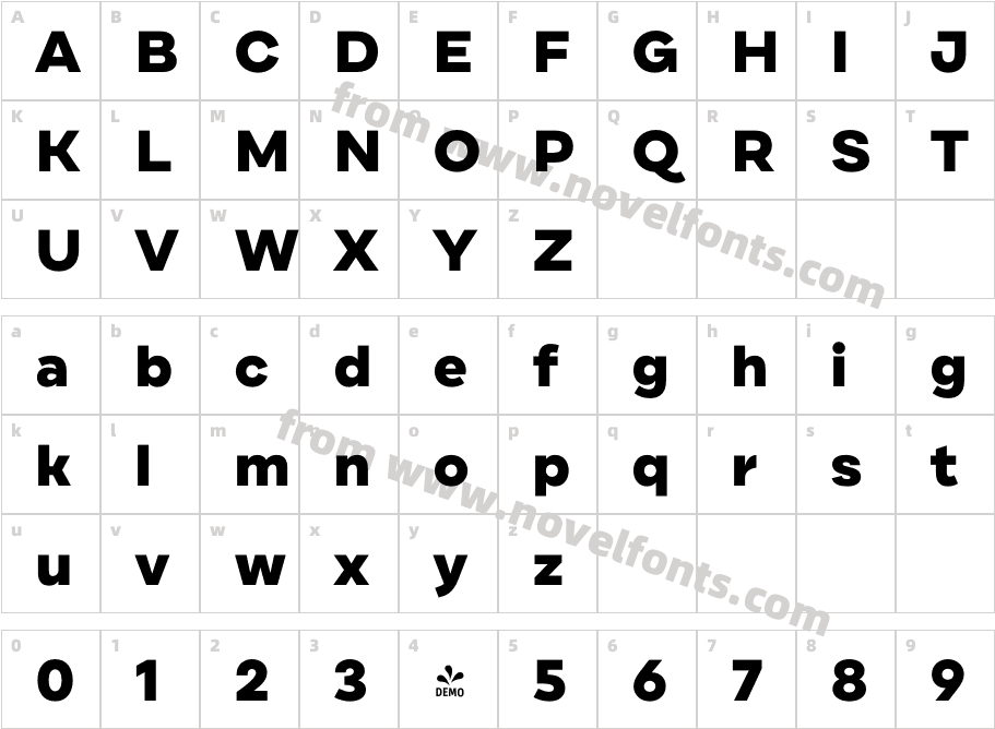 FSP DEMO DraftA Extra Bold RegularCharacter Map