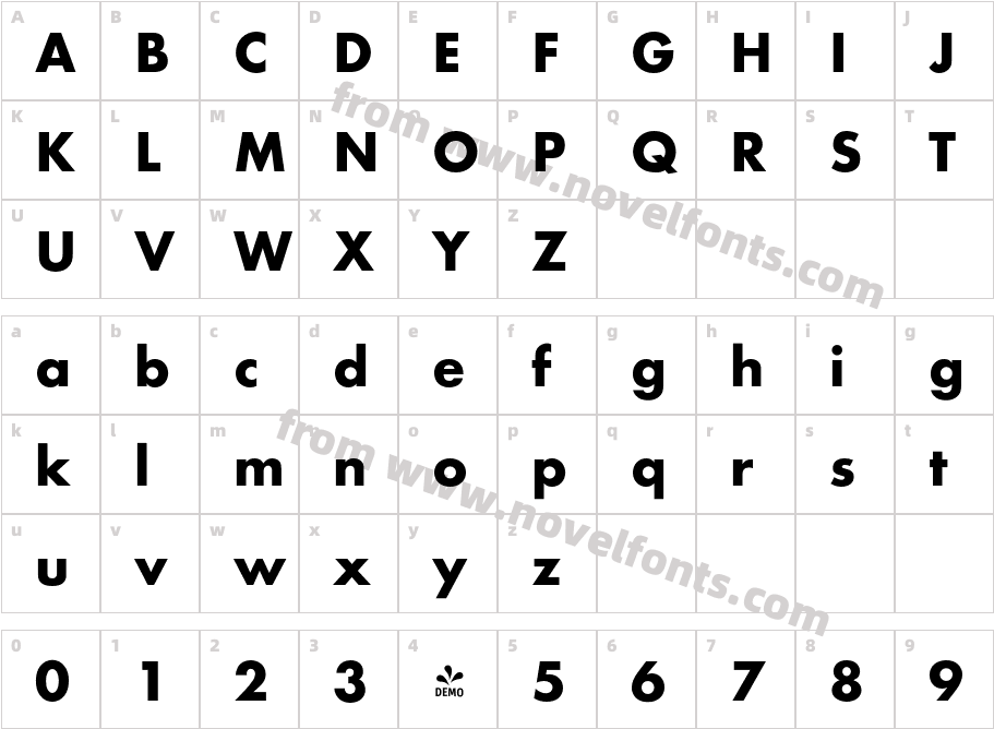 FSP DEMO Futura BoldCharacter Map