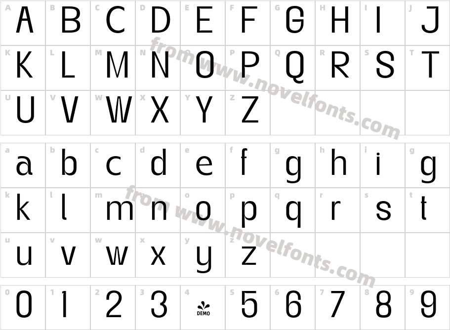 FSP DEMO Gegant Regular RegularCharacter Map