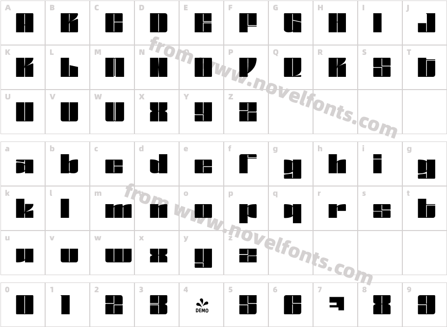 FSP DEMO Gokan Ext Bd RegularCharacter Map