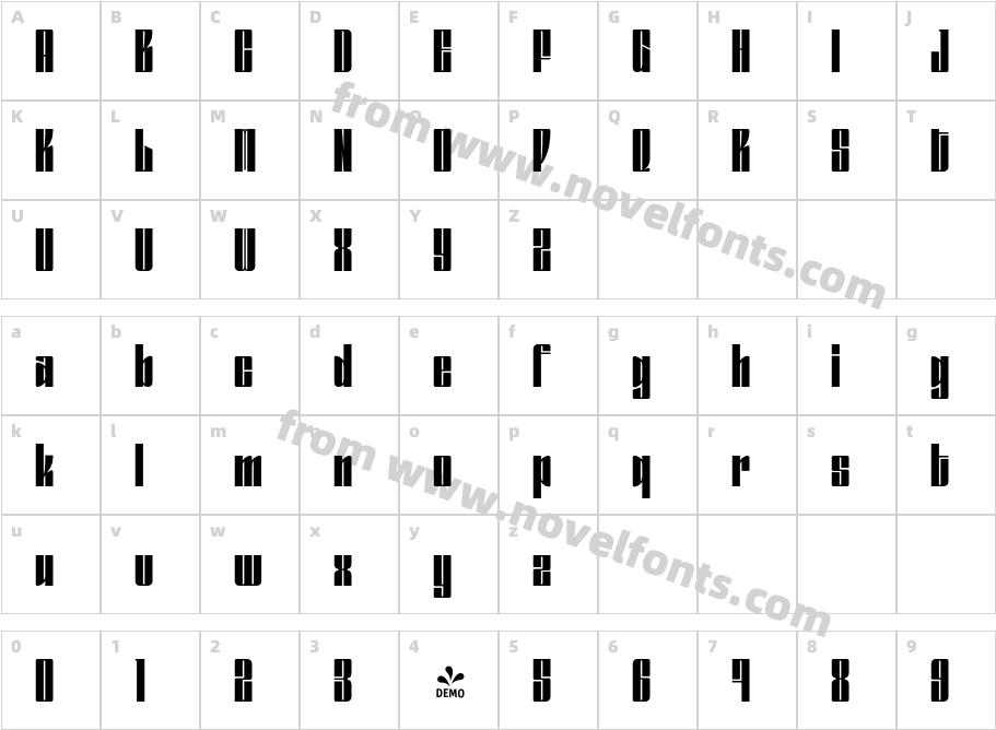 FSP DEMO Gokan Light RegularCharacter Map