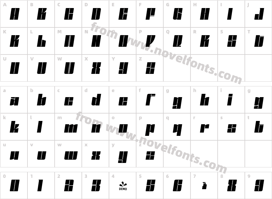 FSP DEMO Gokan Sem Bd Obliq ItalicCharacter Map