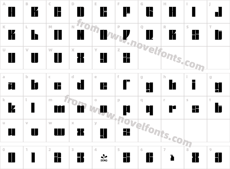 FSP DEMO Gokan Sem Bd RegularCharacter Map