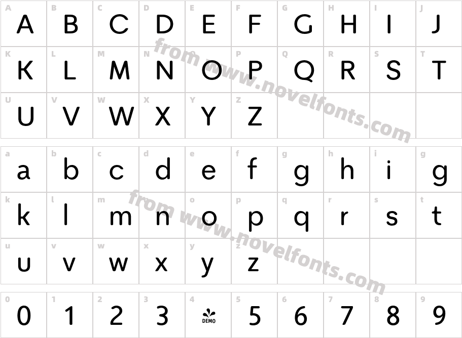 FSP DEMO Kole P Rounded Med RegularCharacter Map