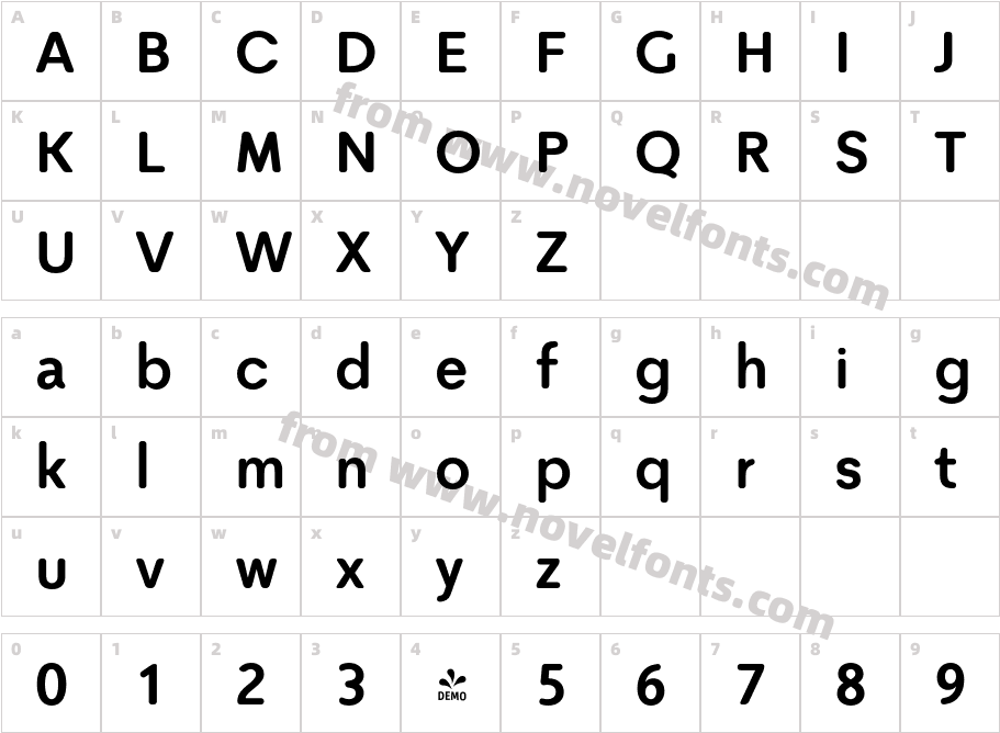 FSP DEMO KoleP Rounded BoldCharacter Map