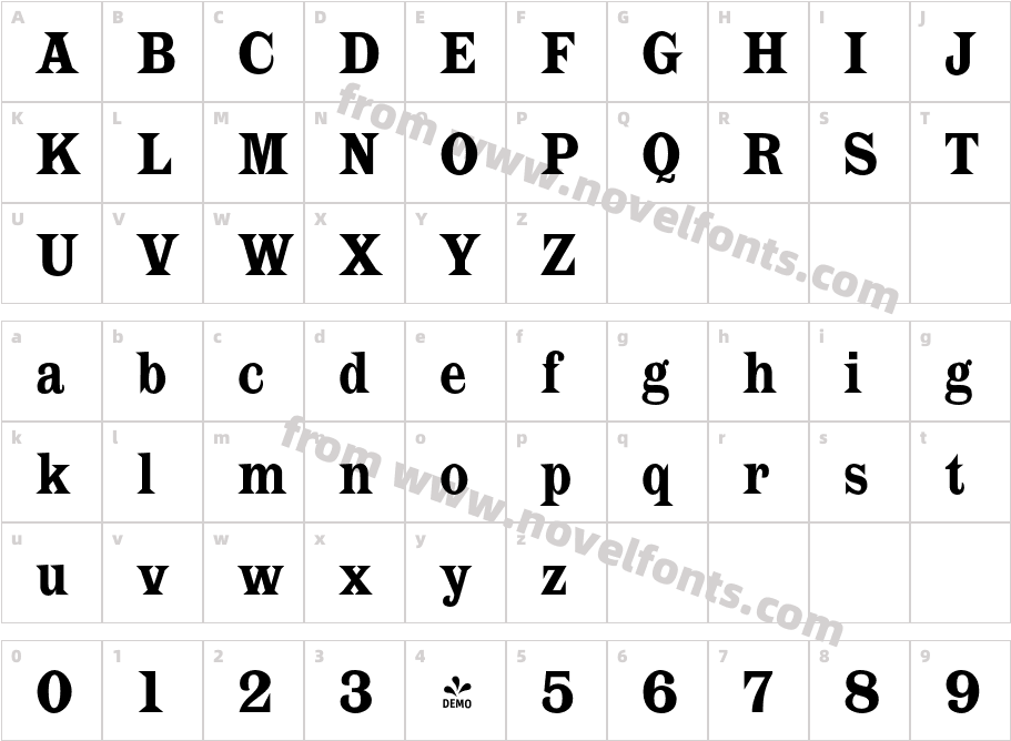 FSP DEMO LatinCT Semi Condensed RegularCharacter Map