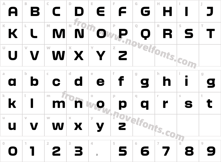 FSP DEMO MOSIR BoldCharacter Map