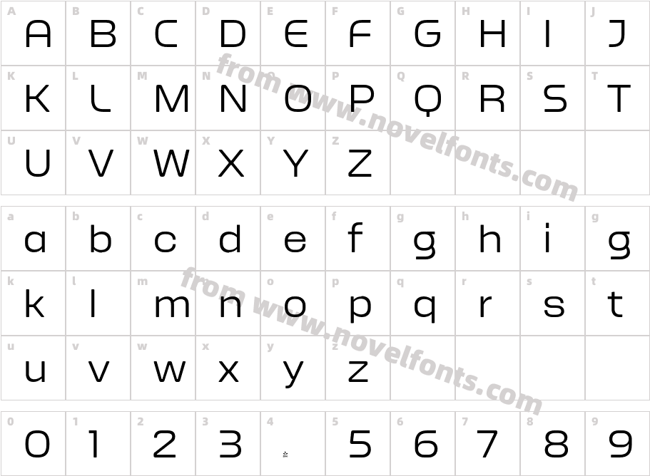 FSP DEMO MOSIR Light RegularCharacter Map