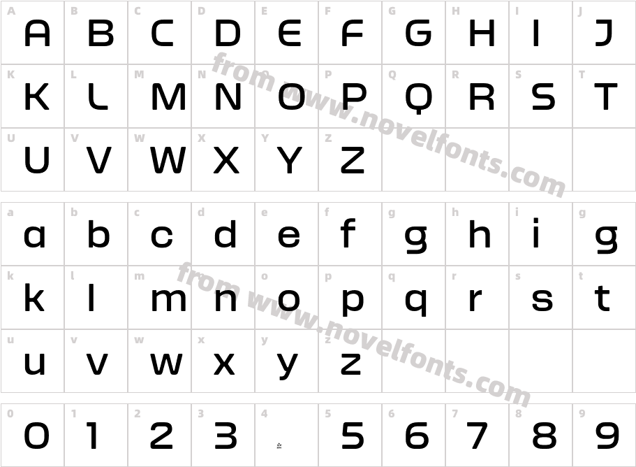FSP DEMO MOSIR RegularCharacter Map