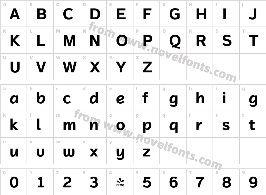 FSP DEMO Magnum Sans Alfa Bold BoldCharacter Map