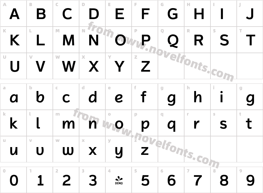 FSP DEMO Magnum Sans Alfa Semibold RegularCharacter Map