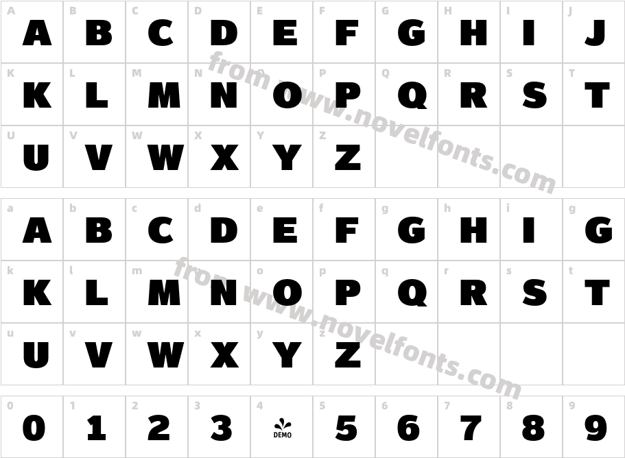 FSP DEMO Magnum Sans Ex Black RegularCharacter Map