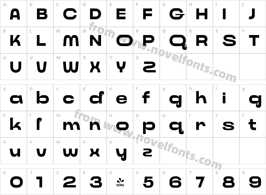 FSP DEMO Nowina Bold RegularCharacter Map
